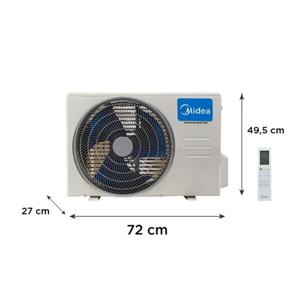 Aire Acondicionado MIDEA Inverter Quattro Xtreme Dura 12.000 BTU - 21m² - Frío/Calor – WIFI - Imagen 5
