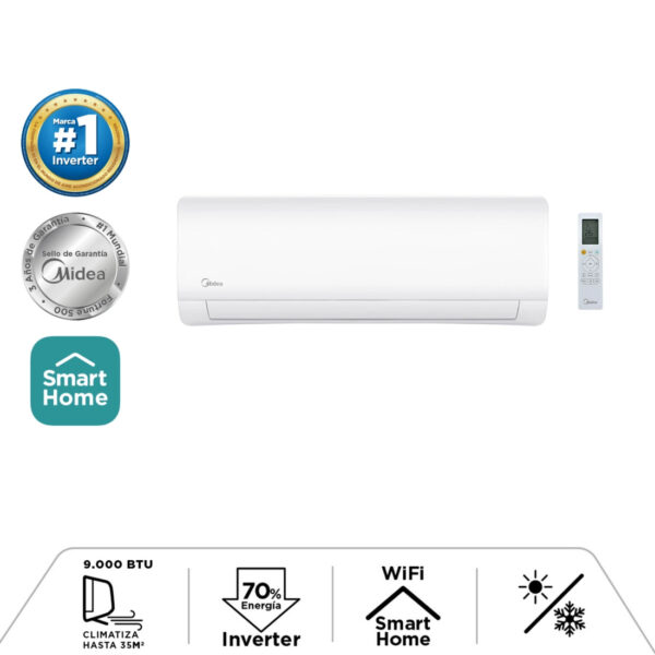 Aire Acondicionado MIDEA Inverter Quattro Xtreme Dura 18.000 BTU - 32m² - Frío/Calor – WIFI - Imagen 6