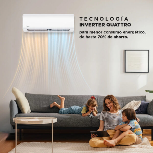 Aire Acondicionado MIDEA Inverter Quattro Xtreme Dura 18.000 BTU - 32m² - Frío/Calor – WIFI - Imagen 9