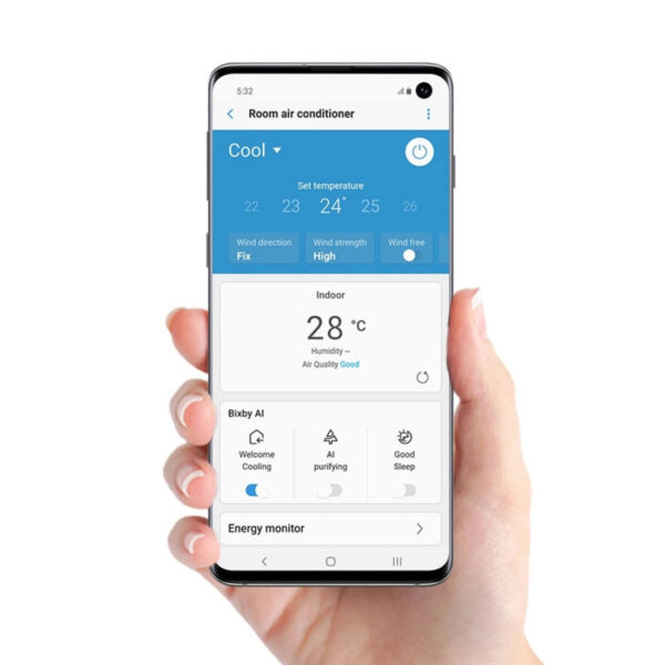 Aire Acondicionado SAMSUNG Inverter Wind-Free 12.000 BTU - 25m² - Frío/Calor – WIFI - Imagen 5